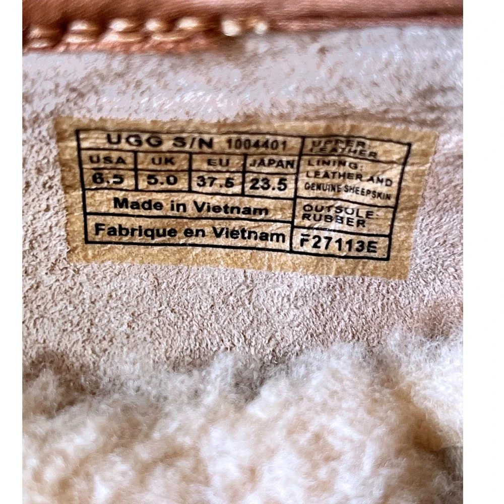 UGG Australia Alloway Studded Suede Flats Chestnut Tan‎ Loafers 1004401